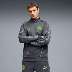 PUMA Tuta Completa Manchester City Acetata Con Zip Grigia