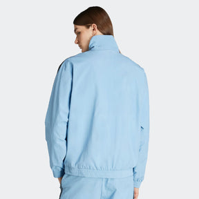 ADIDAS ORIGINALS Tuta In Microfibra Con Zip Senza Cappuccio Con Strisce Laterali Azzurra/Nera  25/26