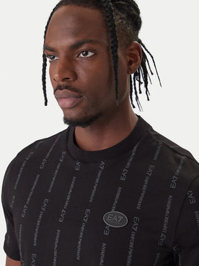 EMPORIO ARMANI Completino T-Shirt/Pantalonicno Con Bande Logo Nero