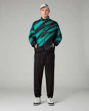 AUSTRALIAN Tuta Completa In Microfibra Con Zip Verde/Nero SS26