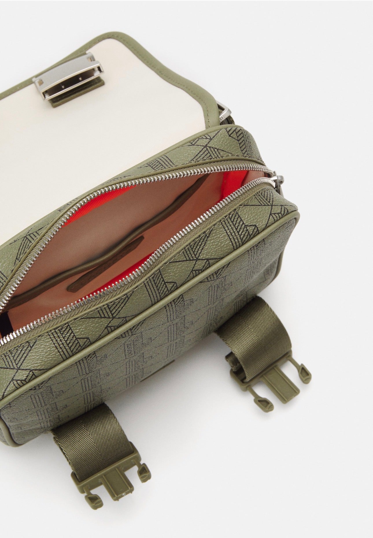 LACOSTE Borsello a Tracolla Monogram Verde Militare