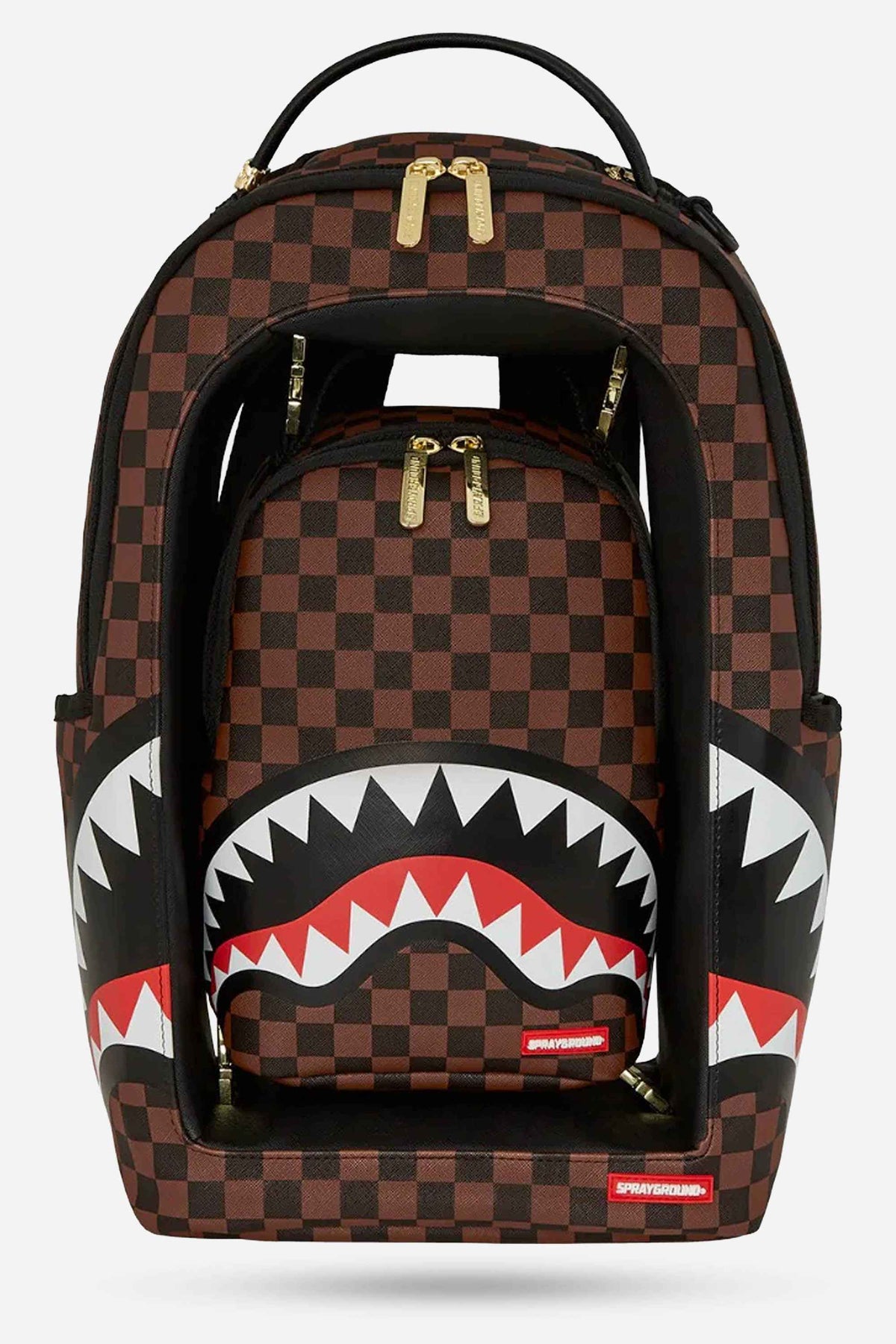 SPRAYGROUND Zaino SHARKS IN A HOLE IN PARIS DLXSV In Pelle Nero