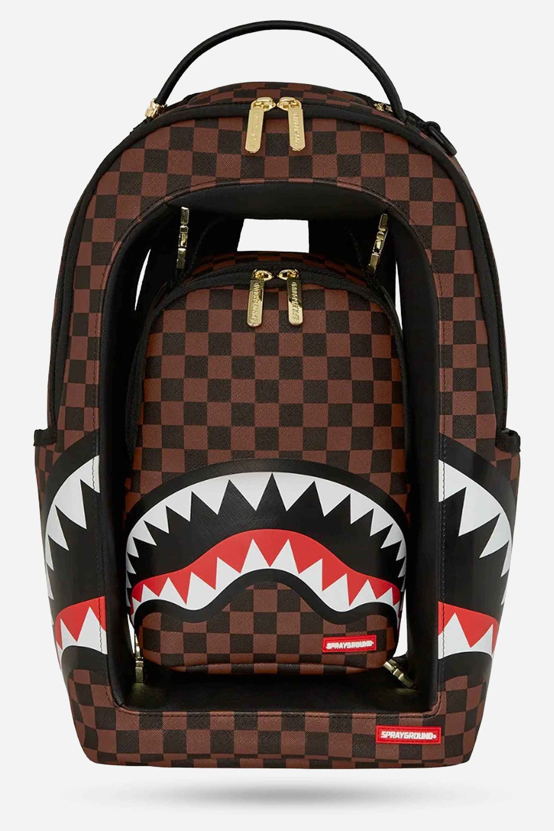 SPRAYGROUND Zaino SHARKS IN A HOLE IN PARIS DLXSV In Pelle Nero