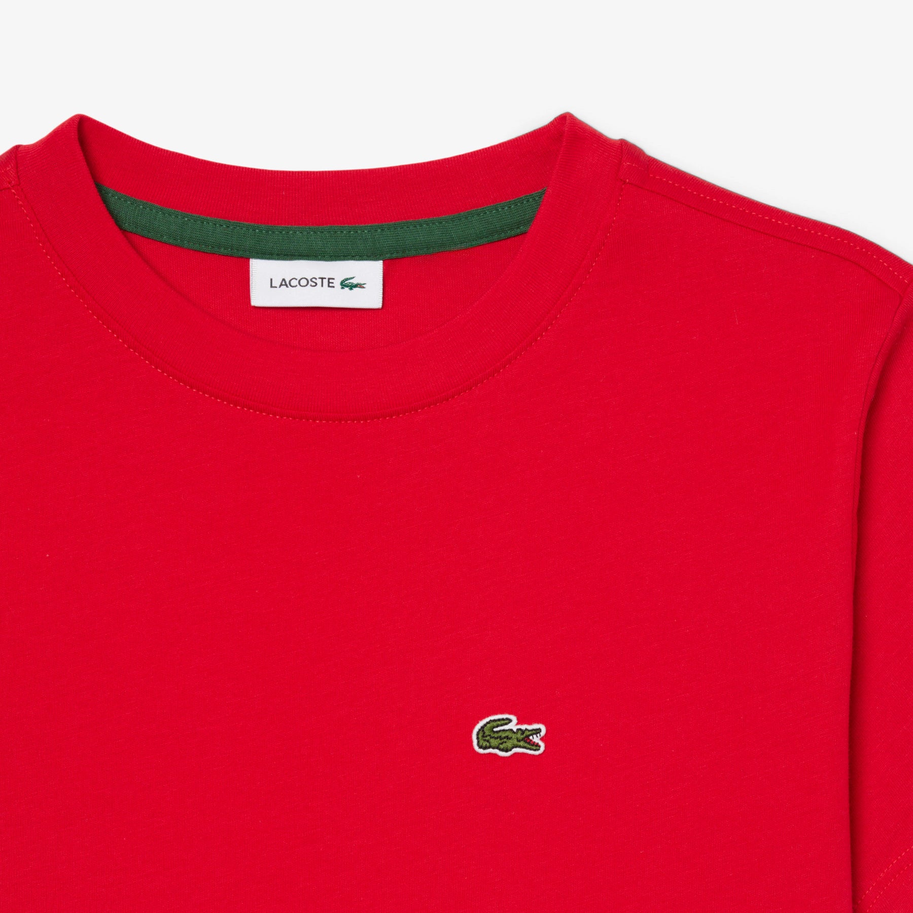 LACOSTE T-Shirt Bambino/Bambina Basic Rossa