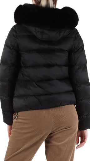 COLMAR DONNA GIUBBOTTO CORTO CON PELLICCIA NERO