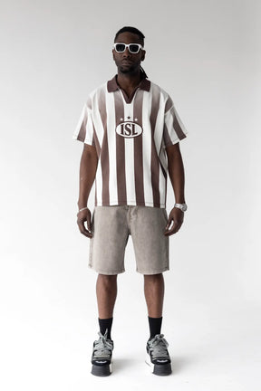 BLACK ISLAND Polo In Cotone Bianca/Marrone