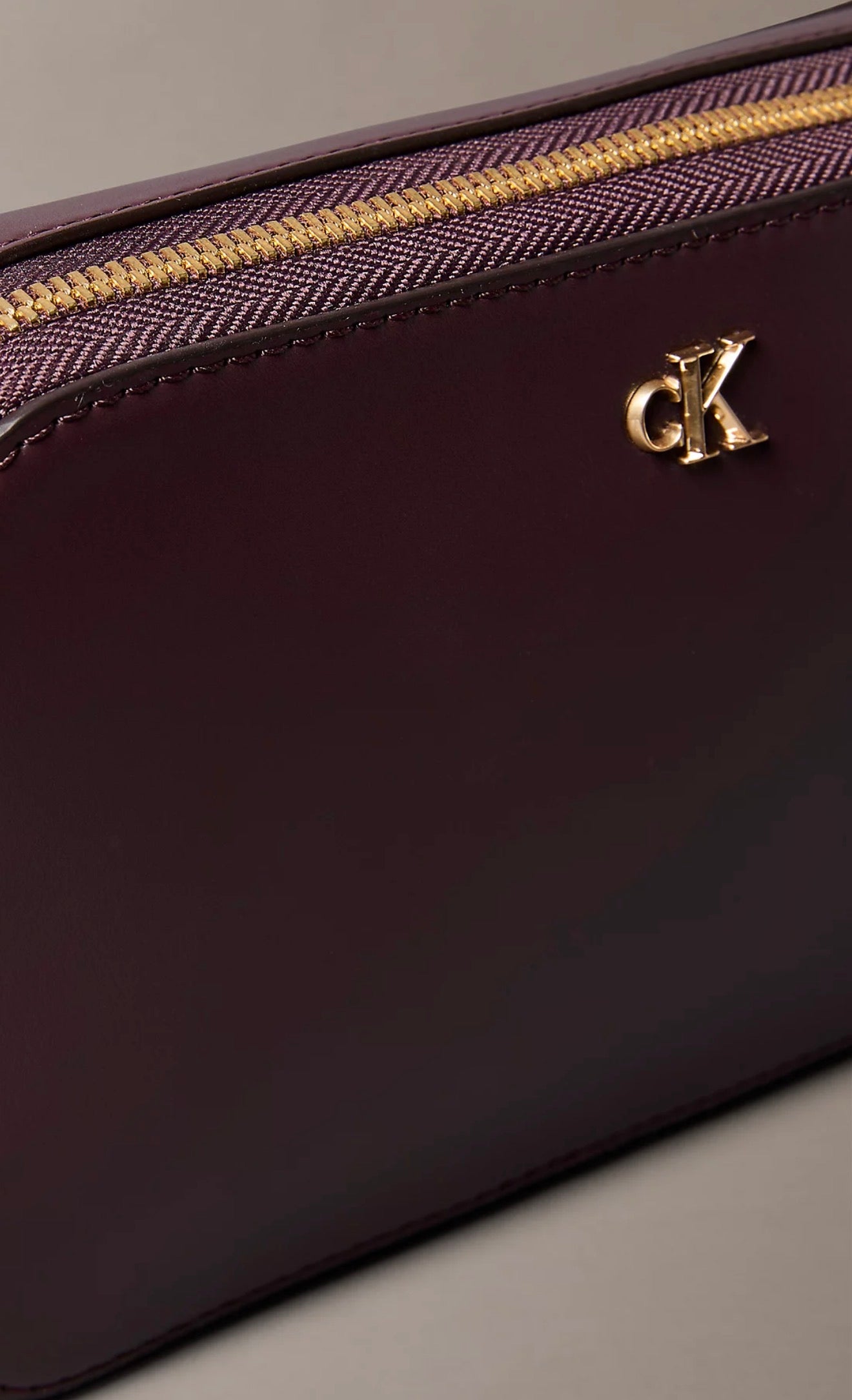 BORSA CALVIN KLEIN DONNA Con Elementi Metallici Con Logo Monogramma Bordeaux