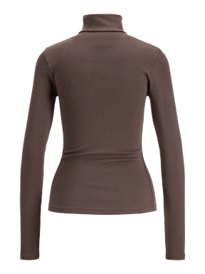JJXX JXSTAR Maglia Con Collo Alto In Cotone Caldo Marrone donna AW26