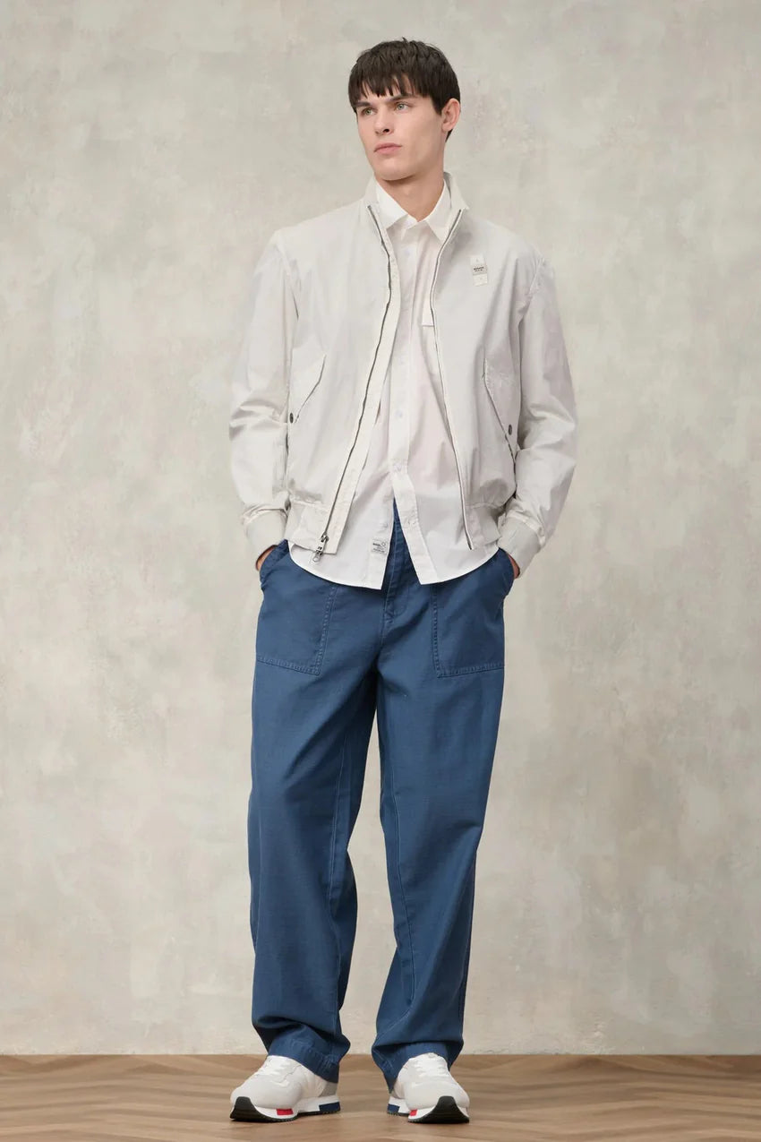 BLAUER BADGER DYED Antivento Uomo Senza Cappuccio Bianco