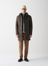 COLMAR Cappotto Lungo Invernale Con Cappuccio Tortora