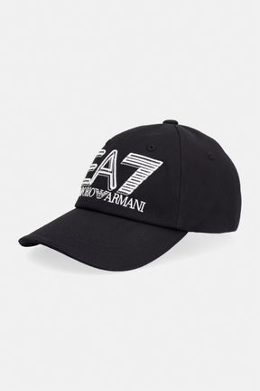 EA7 Cappello Nero/Bianco Visiera Curva