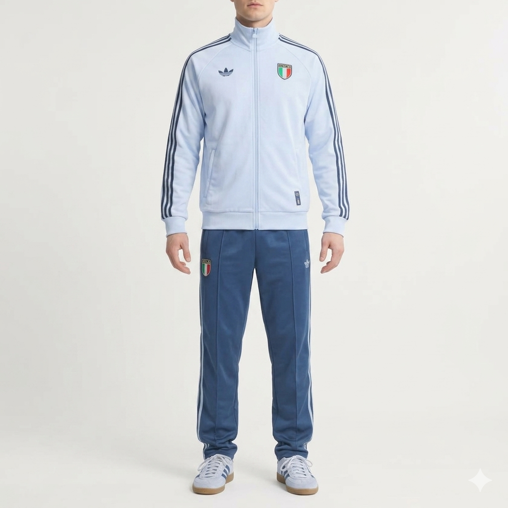 ADIDAS ORIGINALS Tuta Italia Acetata Celeste/Blu