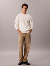 CALVIN KLEIN Maglione In Cotone a Costine Avorio 26/27