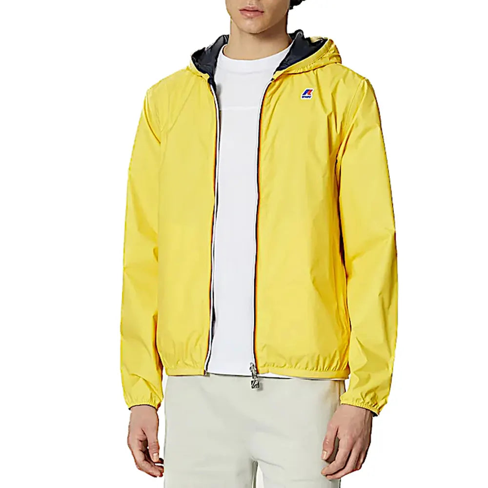 K-WAY Antivento Primaverile Leggero Reversibile Jaques Plus Double Giallo/Blu