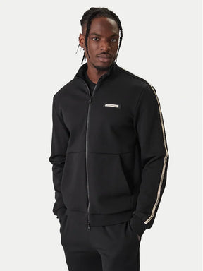 EMPORIO ARMANI Tuta Completa In Cotone Con Zip Senza Cappuccio Con Dettagli Beige Nera
