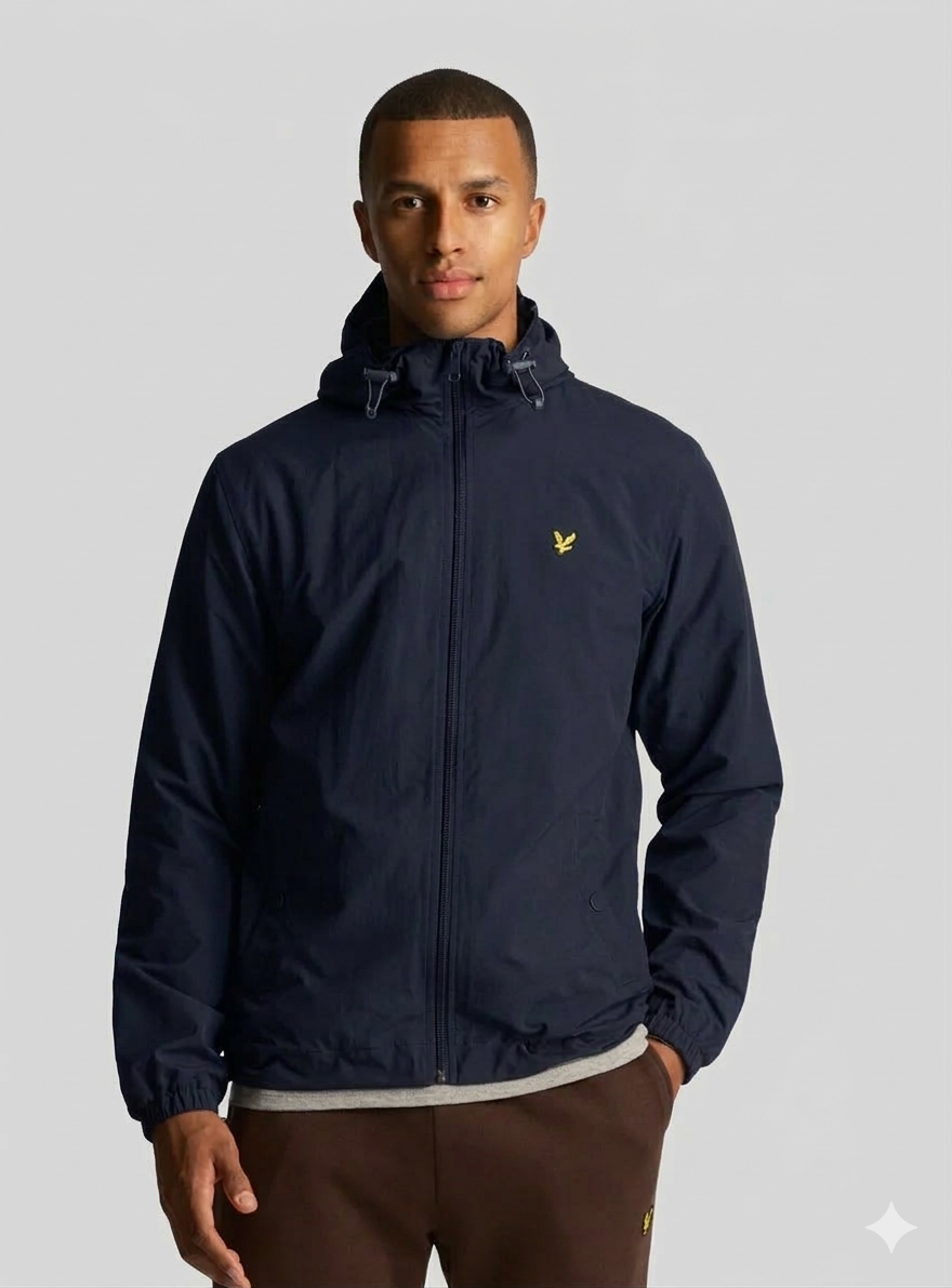 Lyle&Scott Antivento Con Cappuccio Blu