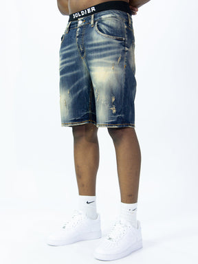 SOLDIER Bermuda Jeans Sabbiato In Denim Classico