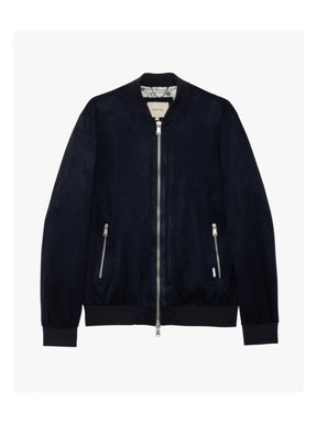 GIANNI LUPO Jacket In Renna Collo Alla Coreana Blu