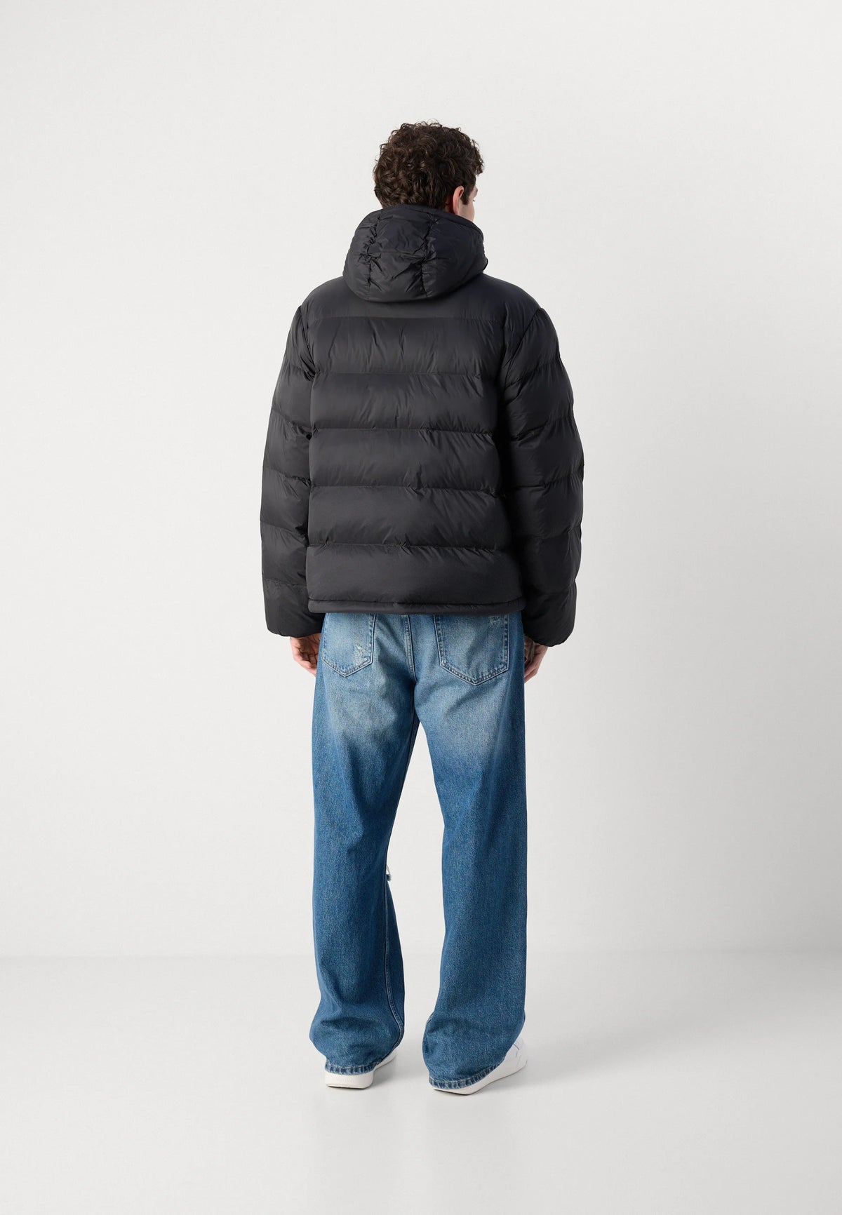 CALVIN KLEIN Giubbotto Invernale Con Logo Sul Petto Grande Nero