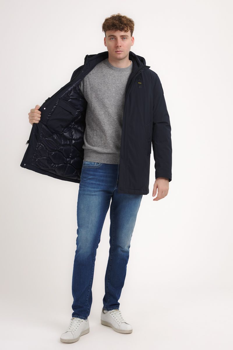 BLAUER Parka Chester Con Cappuccio Blu