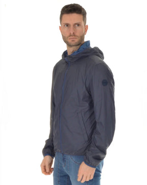 COLMAR Antivento Sfoderato Con Cappuccio Double Face Blu Camouflage/Azzurro