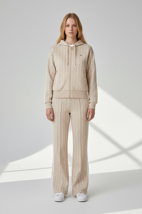 LACOSTE Tuta Monogram Donna Panna
