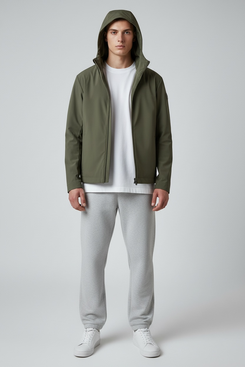 COLMAR Antivento In Tessuto Stretch Con Cappuccio Verde