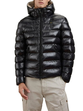 BLAUER Giubbotto Adams Fasciato Con Cappuccio Nero