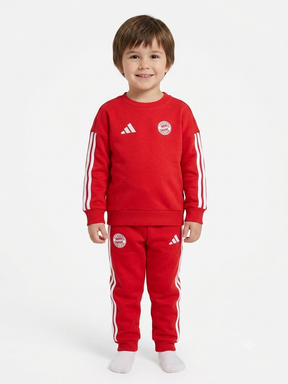 Tuta Adidas bambino Bayern Monaco rossa senza Cappuccio in Cotone