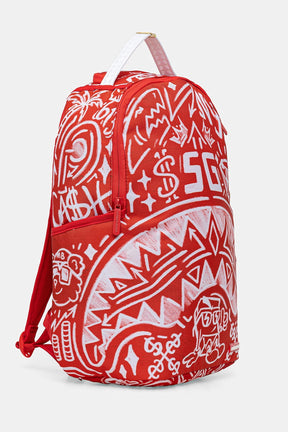 SPRAYGROUND Zaino Graffiti Wall Red Rosso/Bianco