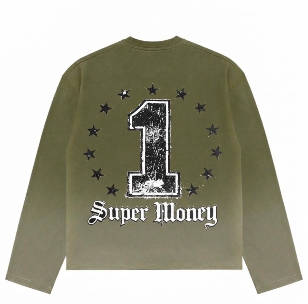 ART SUPER MONEY Felpa GRILLZ Girocollo Verde Militare