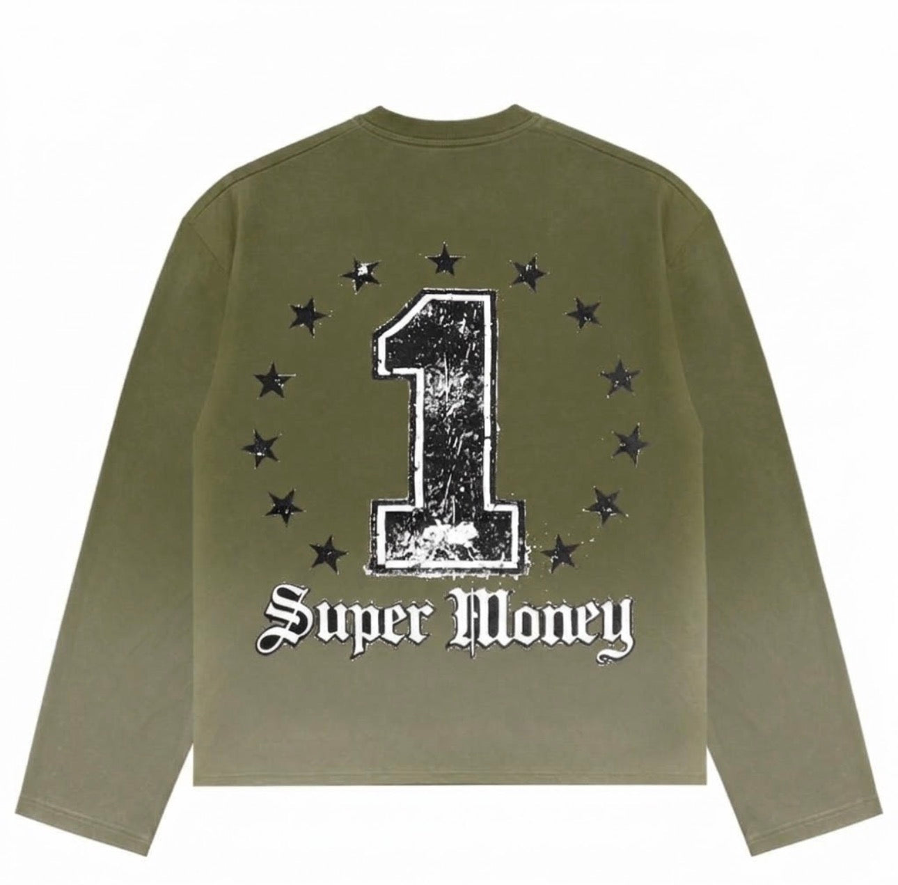 ART SUPER MONEY Felpa GRILLZ Girocollo Verde Militare