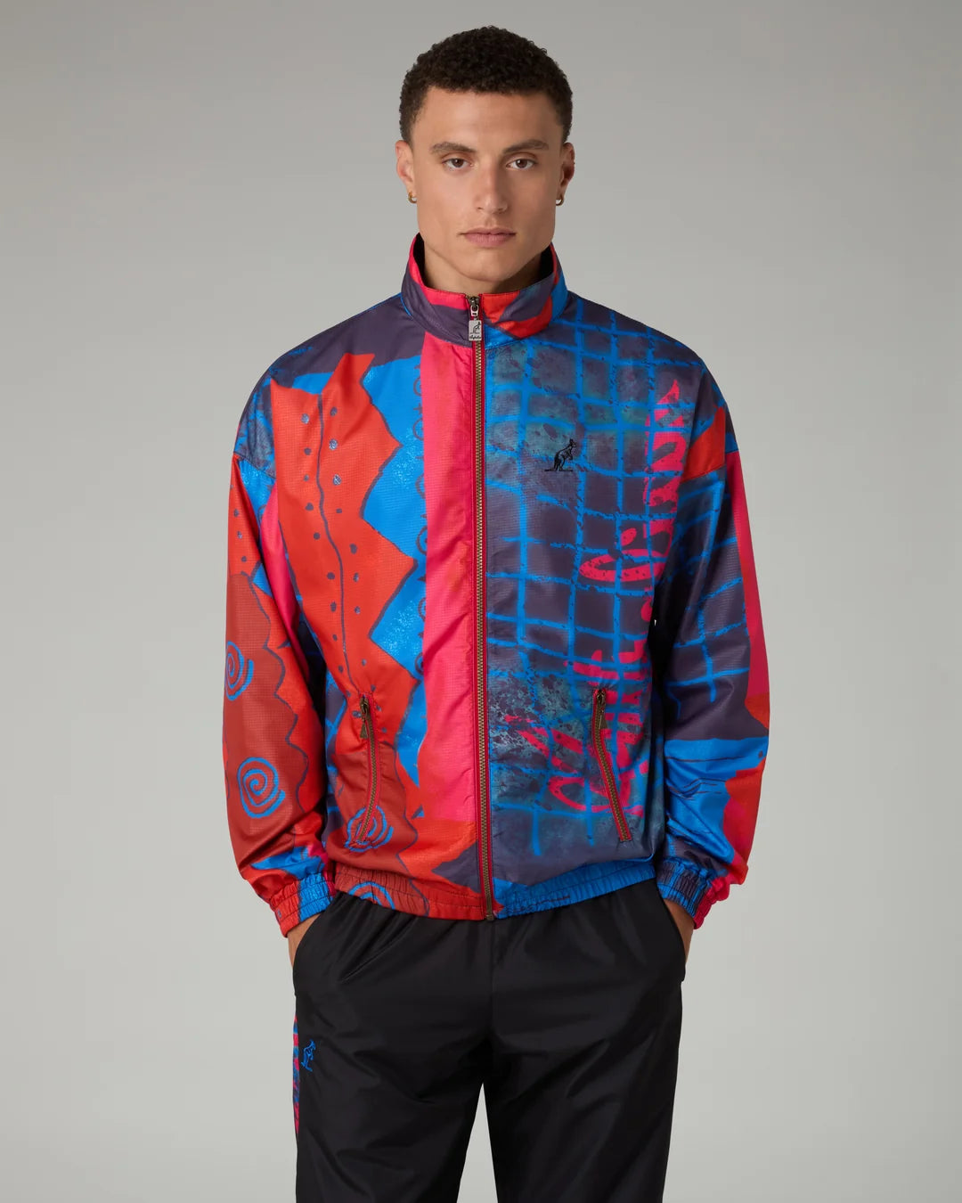 AUSTRALIAN Tuta Completa In Microfibra Print Brice Blu/Rosso 26/27