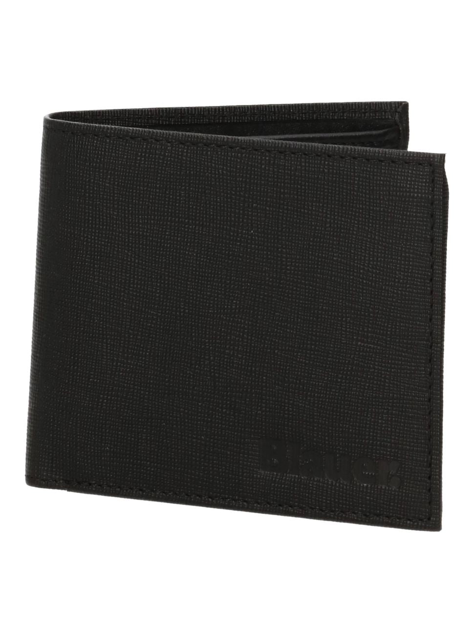 BLAUER Portafoglio Saffiano In Pelle Nero