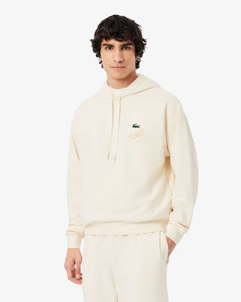 LACOSTE Felpa Lacoste Tennis X Novak DJokovic Con Cappuccio Beige