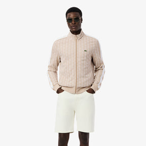 LACOSTE Tuta Monogram con Zip Beige/Bianca