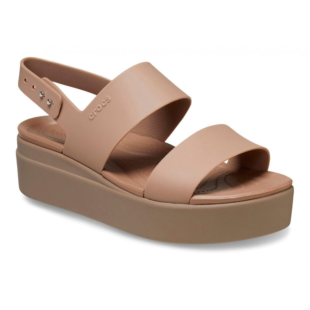 CROCS Brooklyn Low Wedge Latte/Mushroom