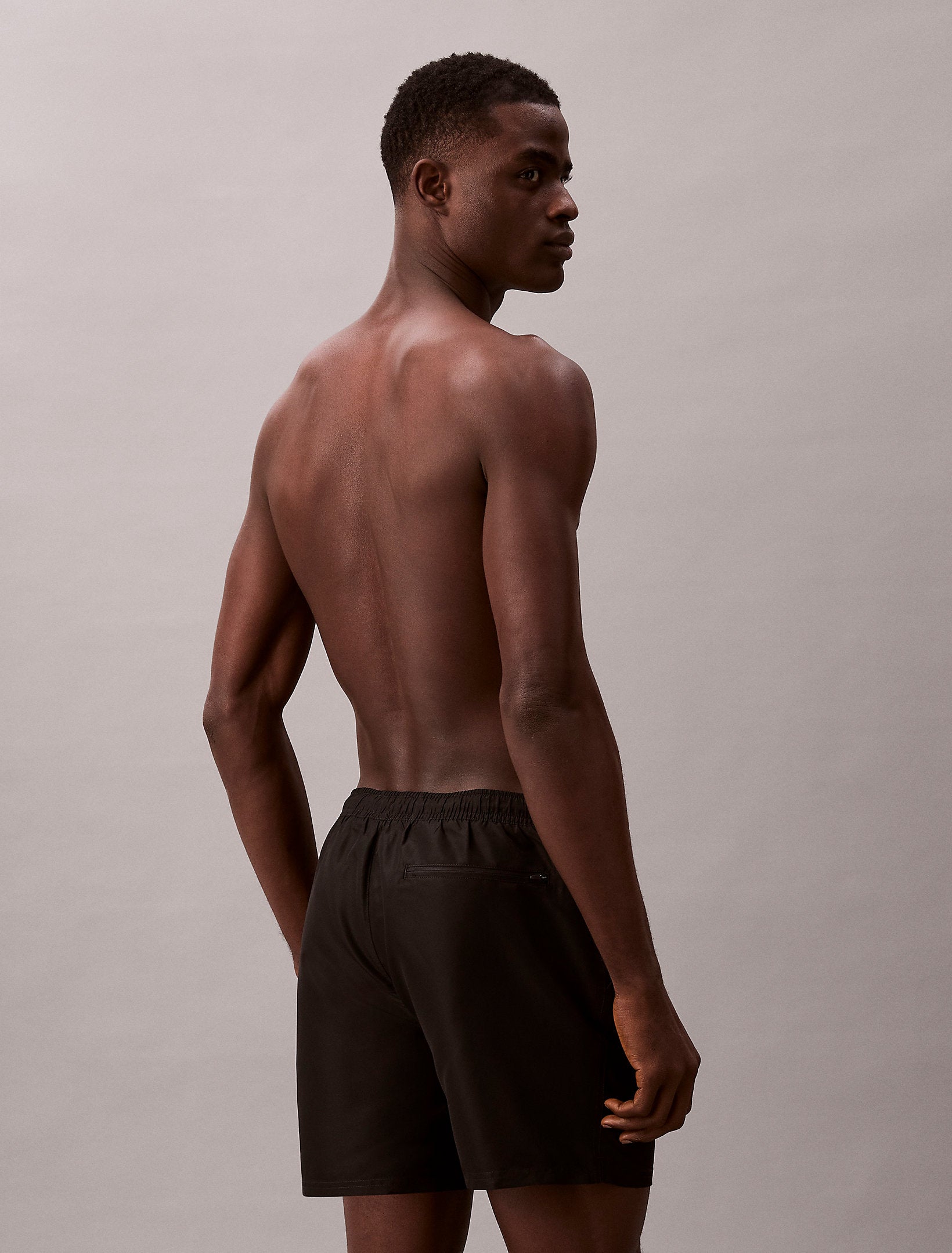 Calvin Klein Costume Da Bagno Con Scritta Verticale Nero/Bianco