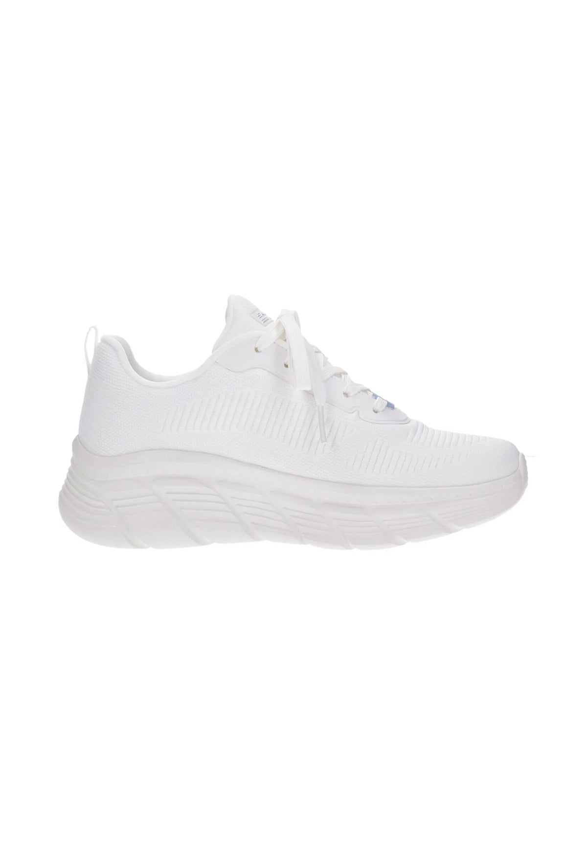 117385 WHT Skechers Bobs B Flex Hi Fly Sneaker Donna Bianco