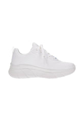 117385 WHT Skechers Bobs B Flex Hi Fly Sneaker Donna Bianco