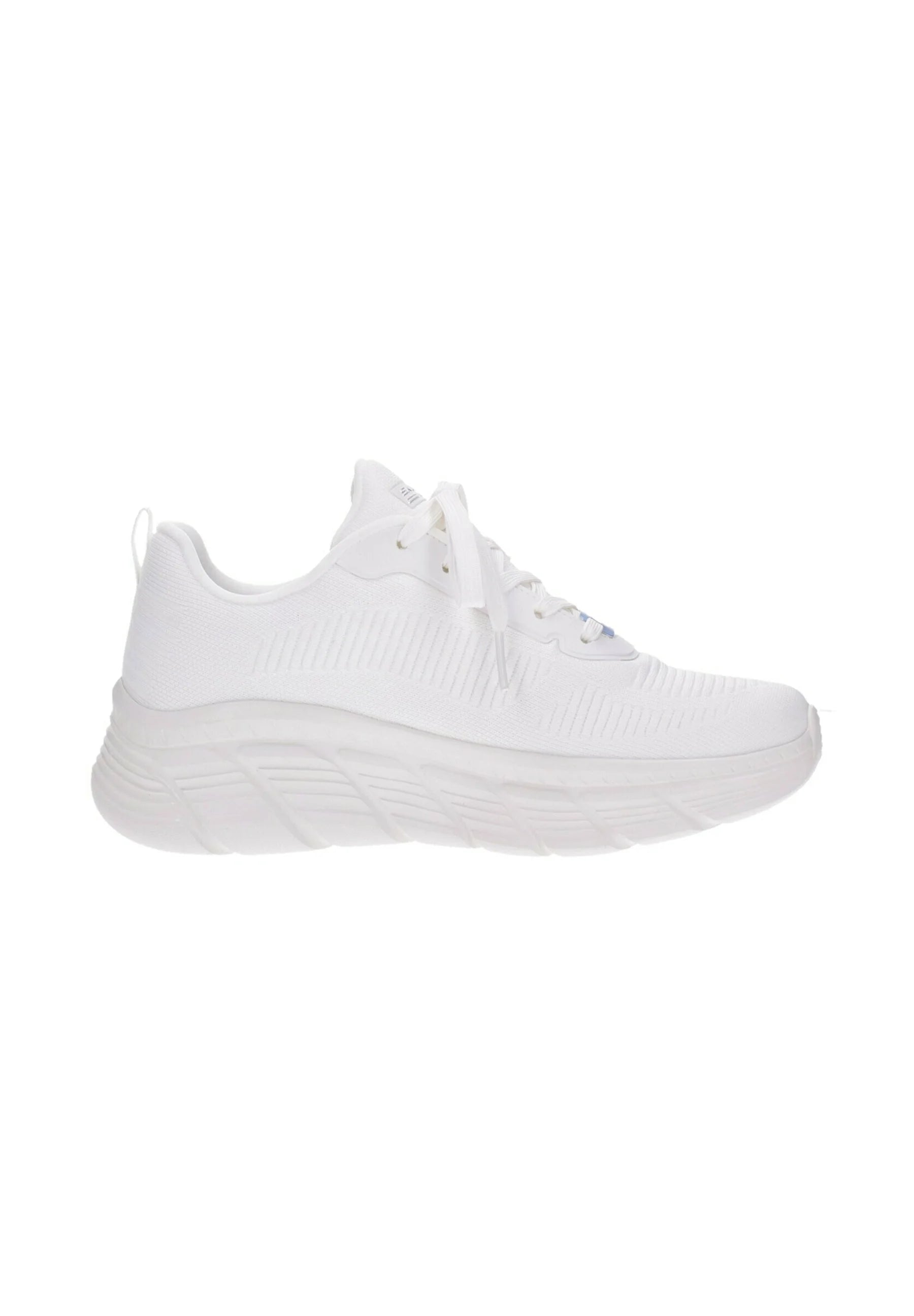 117385 WHT Skechers Bobs B Flex Hi Fly Sneaker Donna Bianco