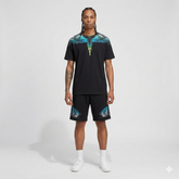 COUNTY OF MILAN Completino Marcelo Burlon T-Shirt e Pantaloncino Nero Ali Verdi/Gialle/Blu