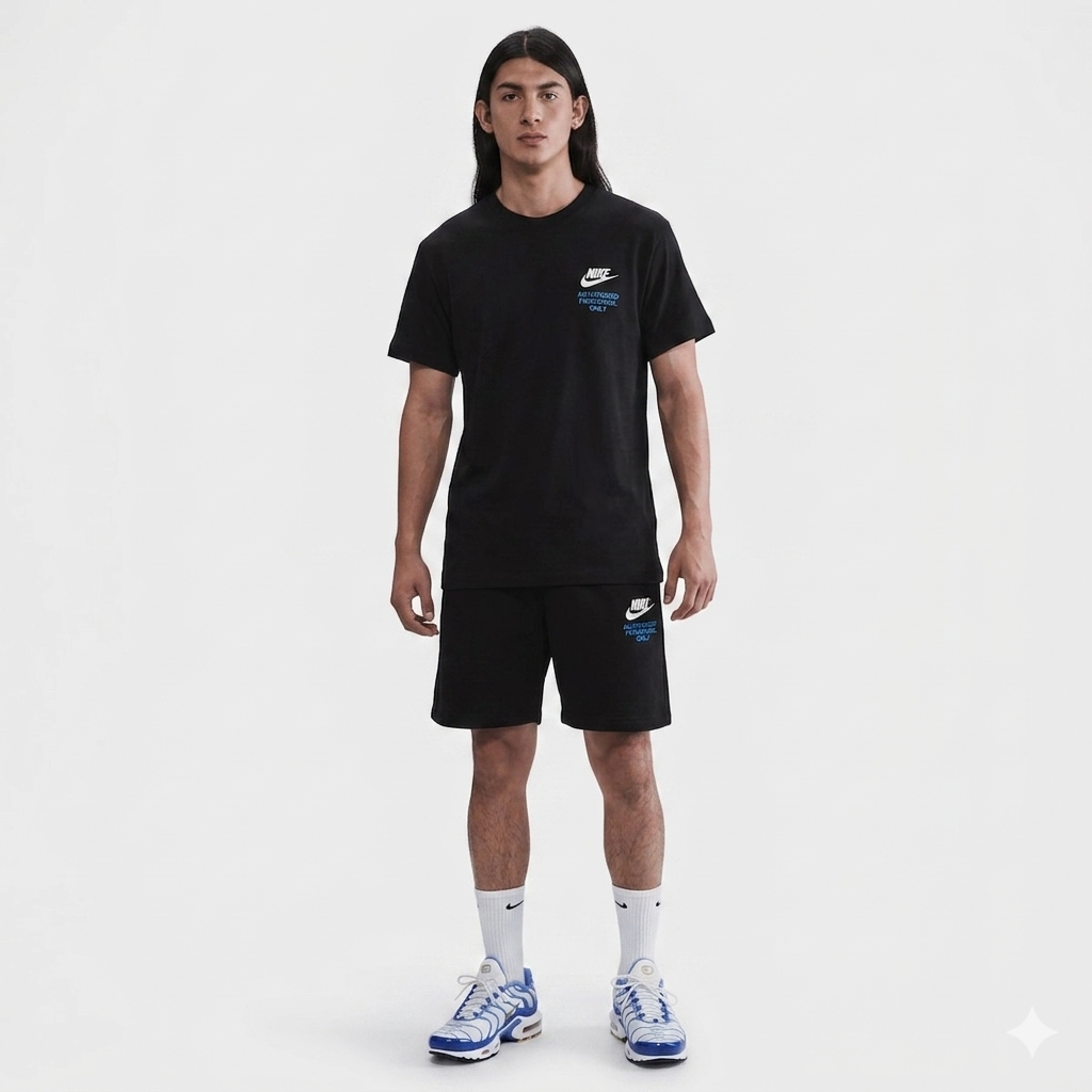 NIKE Completino T-Shirt e Pantaloncino Nero