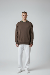 LACOSTE Maglioncino Basic in 100% Lana Tortora