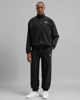 EMPORIO ARMANI Tuta Leggera In Microfibra Con Zip Logo Semplice Nera 25/26