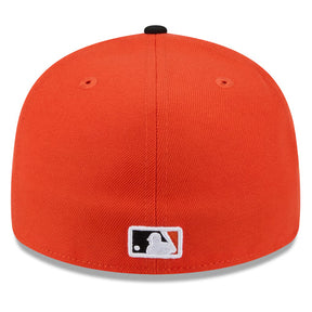 NEW ERA Cappello Con Visiera Pre-Curved 59Fifty Fitted Baltimore Orioles Arancione/Nero Con Dettagli Ricamati