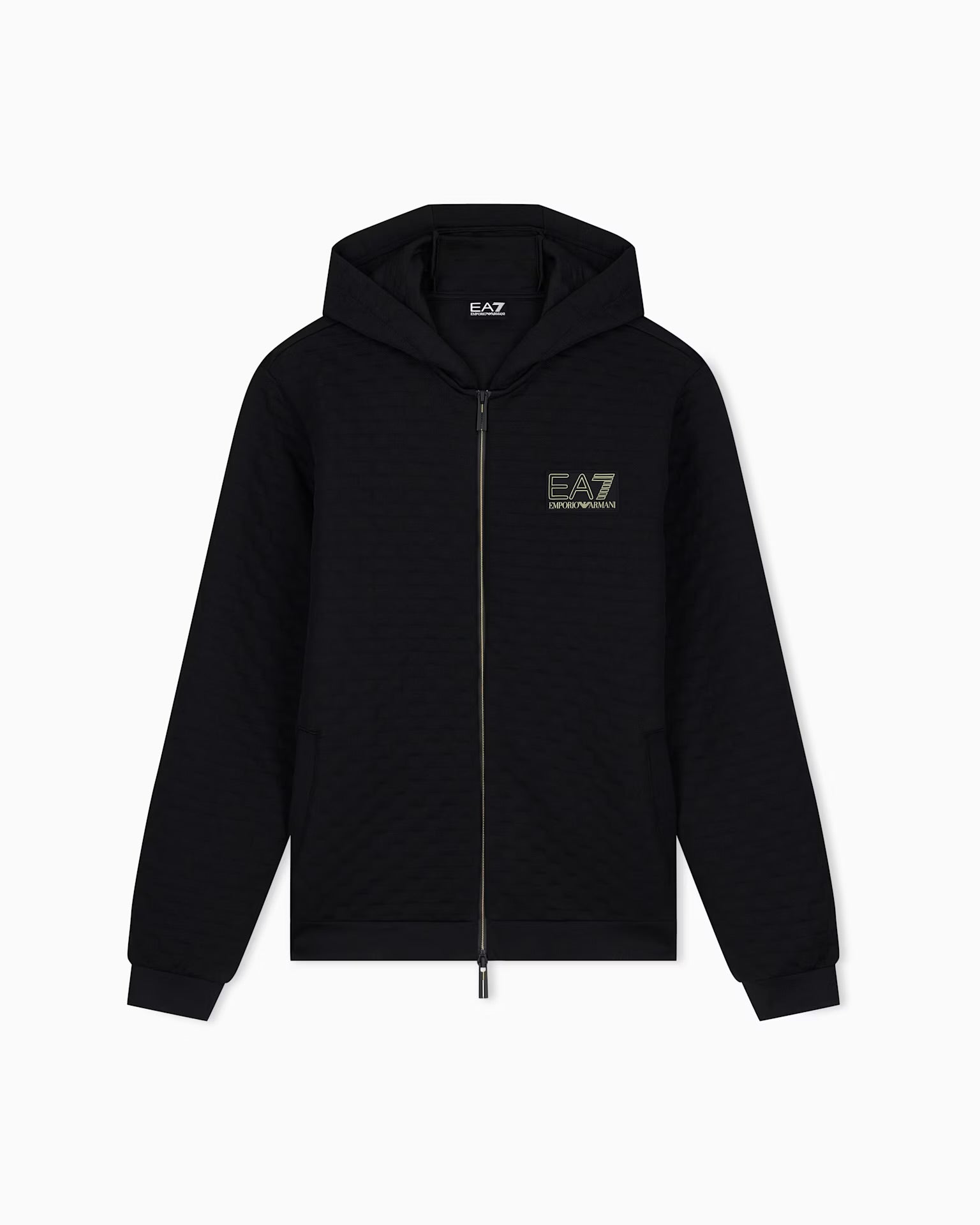 EMPORIO ARMANI Tuta Completa Con Zip e Cappuccio Nero