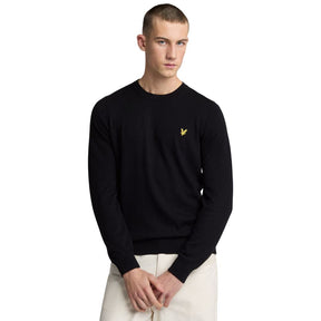 LYLE&SCOTT Maglione In Misto Lana Merino Nero