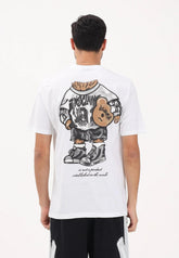 DISCLAIMER T-Shirt Con Stampa Orsetto Sul Retro Bianca