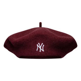 NEW ERA Cappello Basco In Lana Rosso Logo NY Bianco